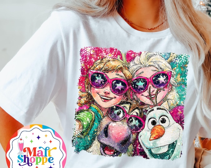 Christmas Selfie Malt Shoppe Disney Frozen Elsa Anna Olaf Sven