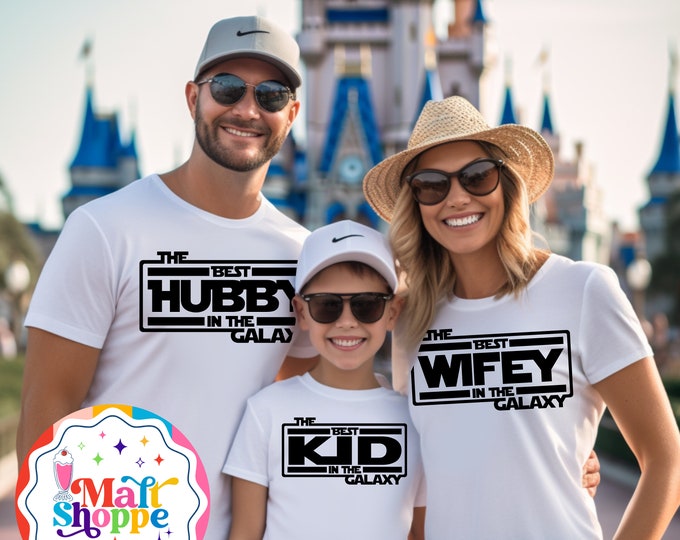 MALT SHOPPE Best Hubby Best Wifey Best Kid in the Galaxy Star Wars Galaxy's Edge