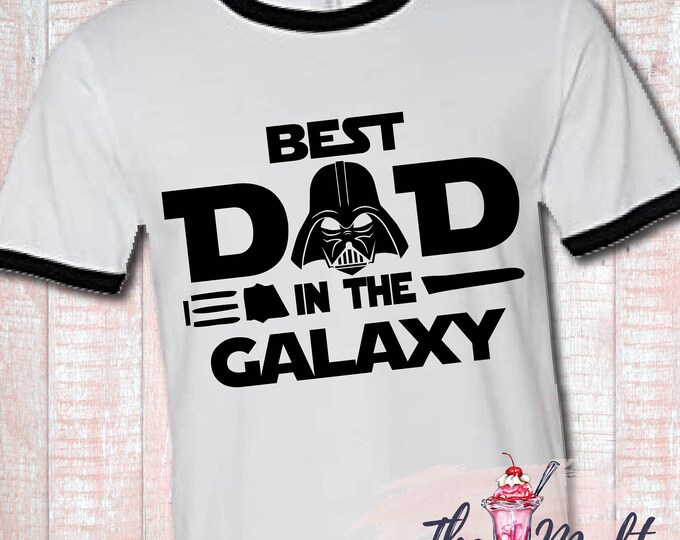 Darth Vader Best Dad in the Galaxy Star Wars Ringer Shirt Disney World Disneyland