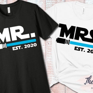 Star Wars Galaxy's Edge Mr Mrs Couple Shirts Disney Honeymoon Shirts