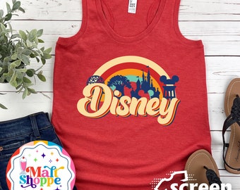 MALT SHOPPE Disney Four Parks Magic Kingdom Epcot Hollywood Studios Animal Kingdom Shirt T-Shirt Tank Top