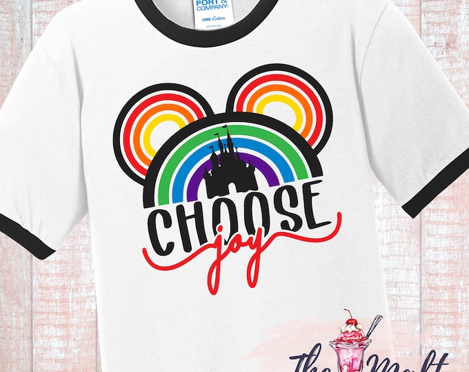 Pride “Choose Joy” Disney Rainbow Shirt