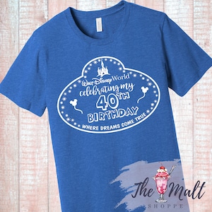 MALT SHOPPE CUSTOM Celebrating My Birthday - Any Number! Magical Birthday Disney Unisex Shirt Youth Adult