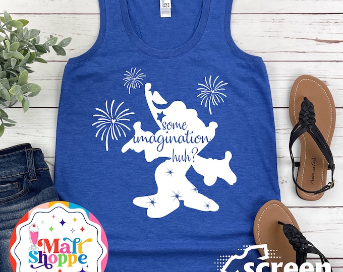 MALT SHOPPE Some Imagination Huh? Fantasmic Disney World Tank Top