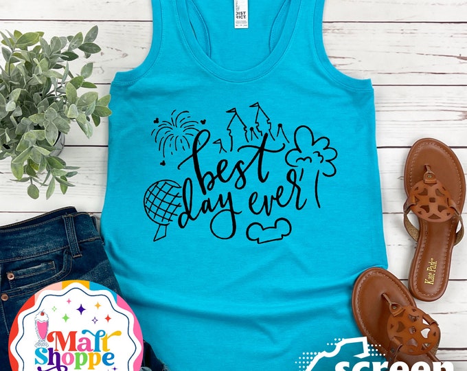 MALT SHOPPE Best Day Ever Disney Vacation Shirt Tank Family Shirt