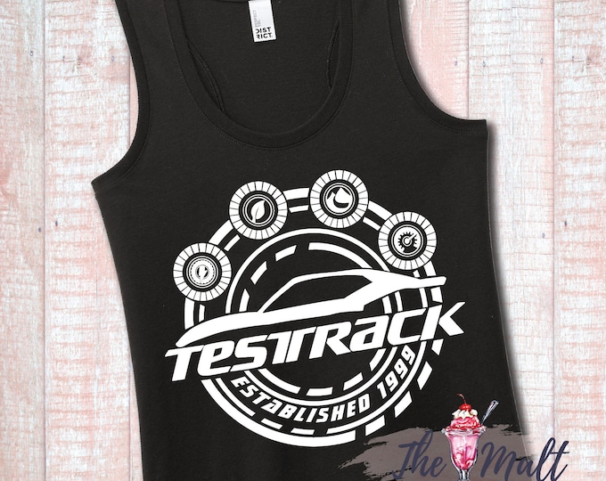 MALT SHOPPE Test Track World of Motion Epcot Disney World Tank Top