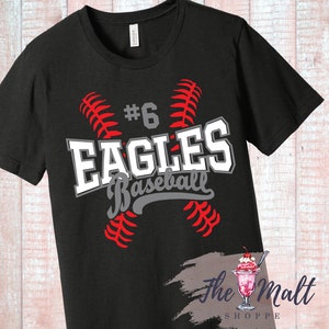 CUSTOM YOUR TEAM Baseball or T-Ball or Softball Laces Your Team Your Colors Your Players Number Shirt