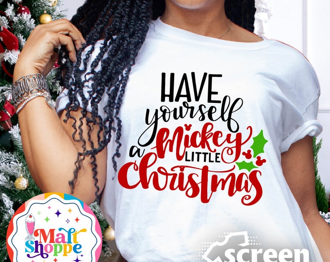 MALT SHOPPE Disney Have Yourself a Mickey Little Christmas Holiday Family Tee Shirt Sweatshirt Hoodie