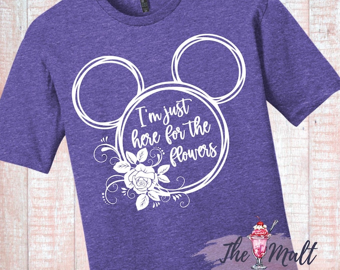 MALT SHOPPE Epcot Flower and Garden Festival Here for the Flowers Disney Tee