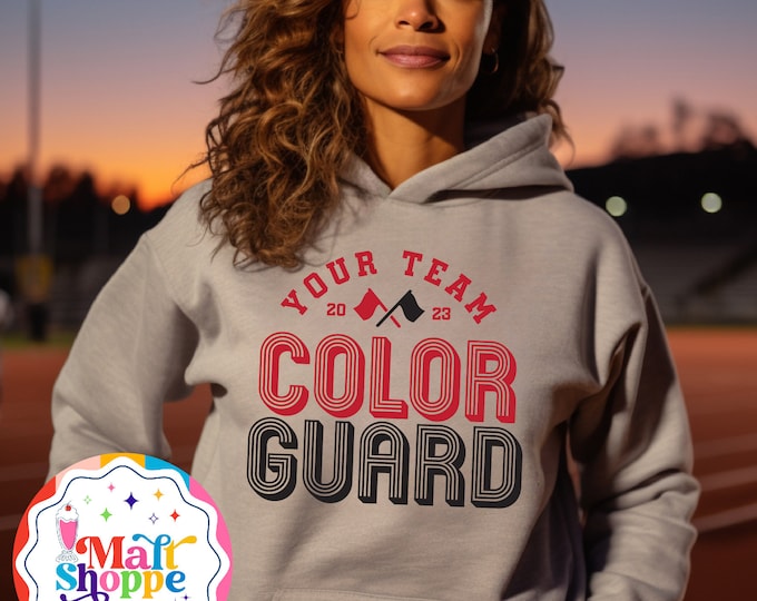 MALT SHOPPE Guard Marching Band Color Guard Custom Choice of Color Custom Your Team Name