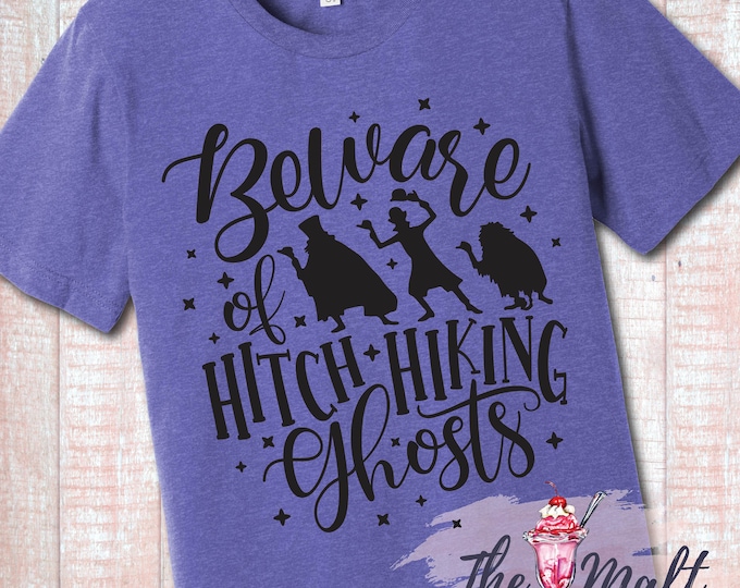 MALT SHOPPE Haunted Mansion Beware of Hitchhiking Ghosts Disney Inspired Shirt