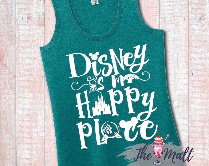MALT SHOPPE Disney Is My Happy Place Disney World Tank