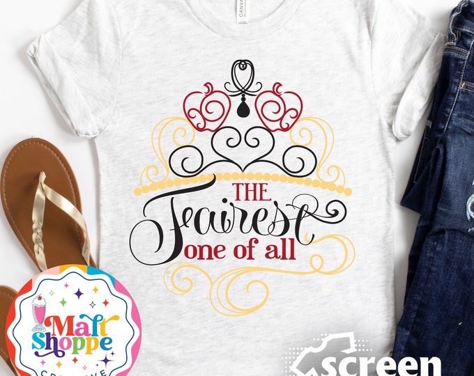 MALT SHOPPE Princess Snow White Fairest of them All Shirt