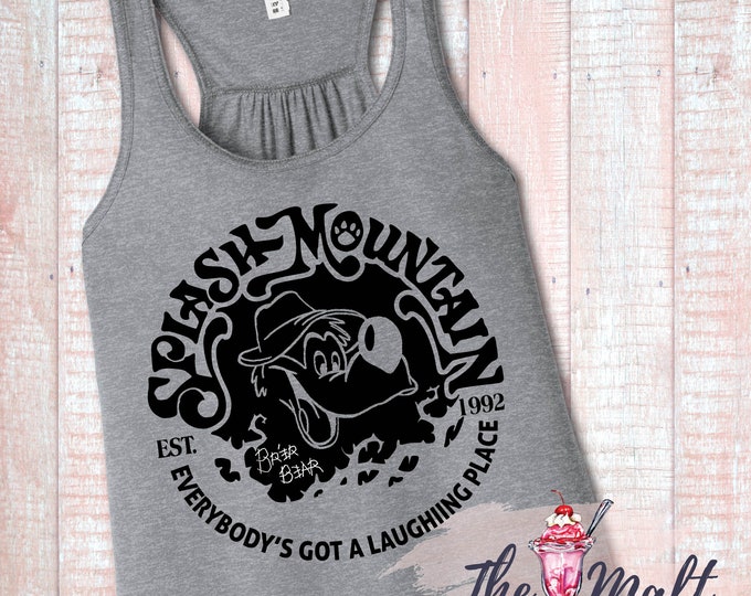 MALT SHOPPE Splash Mountain Zip A Dee Doo Dah Brer Bear Everybody's Got a Laughing Place Bella Tank