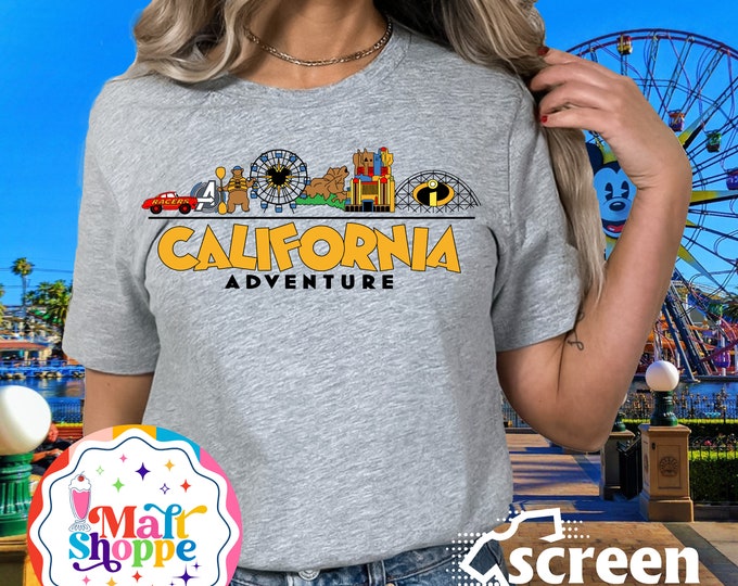 MALT SHOPPE Disney California Adventure Disneyland Skyline Shirt
