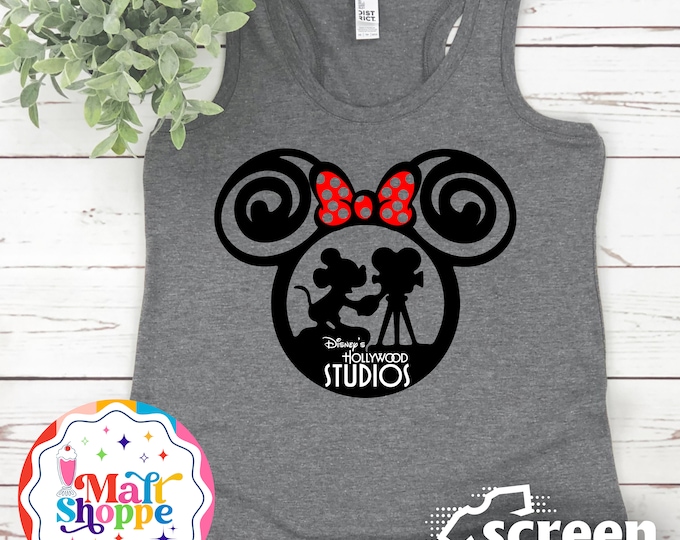 MALT SHOPPE Disney Hollywood Studios Ears Mickey Minnie Shirt Tank Hoodie