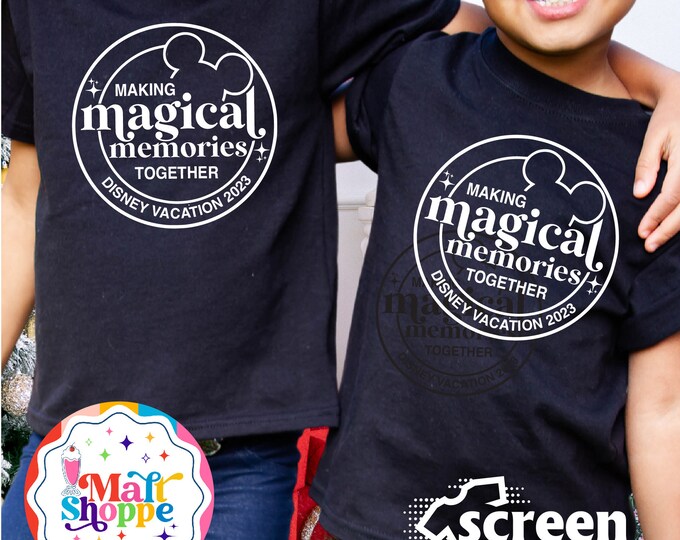 MALT SHOPPE Making Magical Memories Together Disney World Disneyland Family Couple Vacation Shirts Tank