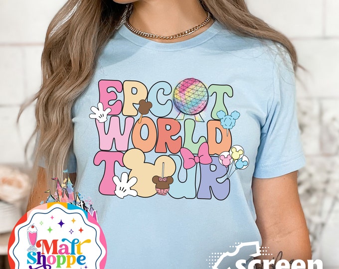 MALT SHOPPE Disney World Epcot World Tour Shirt Tank