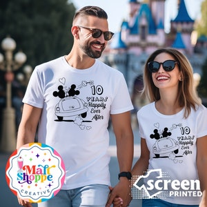 MALT SHOPPE Custom Wedding Honeymoon Anniversary Custom Number of Years Disney World Disneyland Shirt T-Shirt Tank Top