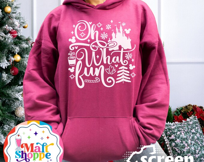 MALT SHOPPE Magic Kingdom Oh What Fun Christmas Castle Hot Cocoa Main Street Family Tee Shirt Sweatshirt Hoodie Youth Toddler