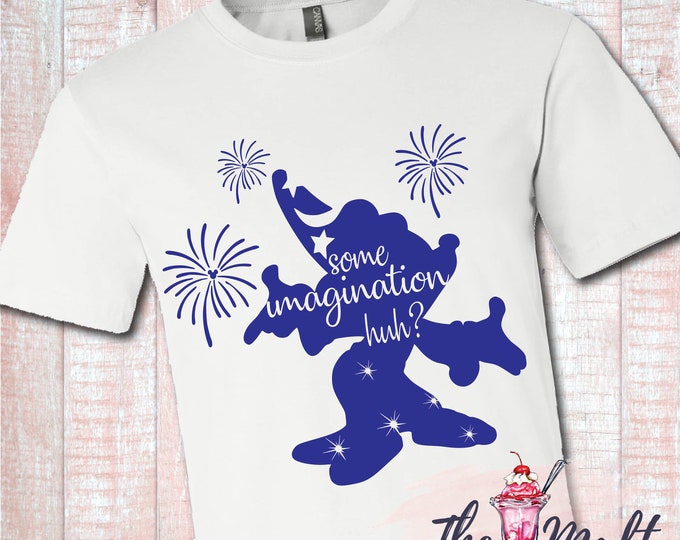 MALT SHOPPE Fantasmic Sorcerer Mickey Some Imagination Huh? Inspired by Disney Hollywood Studios Shirt