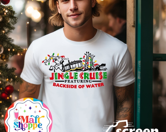 MALT SHOPPE Jingle Cruise Christmas Disney Magic Kingdom Backside of Water Shirt T-Shirt Tank Top