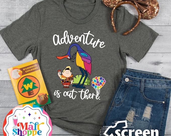 MALT SHOPPE Wilderness Explorer Up Adventure Is Out There Carl Ellie Russell Dug Kevin Adventure Shirt