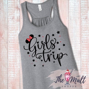MALT SHOPPE Womens Girls Trip Tank Top Disney World Disneyland