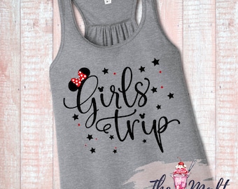 MALT SHOPPE Womens Girls Trip Tank Top Disney World Disneyland