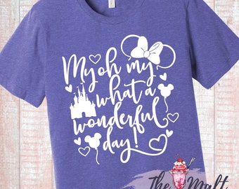 MALT SHOPPE My Oh My What a Wonderful Day Splash Mountain Disney World Disneyland Shirt