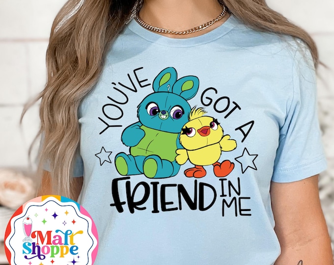 MALT SHOPPE You've Got a Friend In Me Toy Story Land Bunny and Ducky Inspired by Disney Hollywood Studios Vacation Youth Adult Shirt