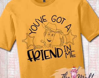 MALT SHOPPE You've Got a Friend In Me Woody Toy Story Land Inspired by Disney Hollywood Studios Vacation Youth Adult Shirt