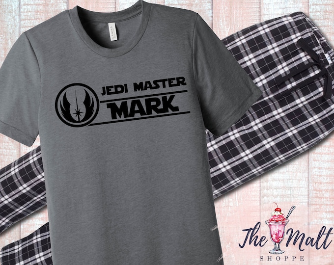 MALT SHOPPE Loungewear Mens Disney Star Wars Resistance Galactic Starcruiser Jedi Master Custom Personalized Shirt and Pants Set