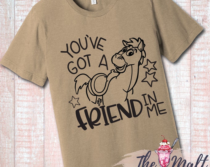 MALT SHOPPE You've Got a Friend In Me Toy Story Land Bullseye Inspired by Disney Hollywood Studios Vacation Youth Adult Shirt