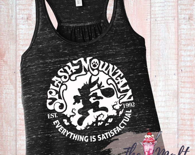 MALT SHOPPE Splash Mountain Zip A Dee Doo Dah Everything is Satisfactual Laughing Place Bella Tank