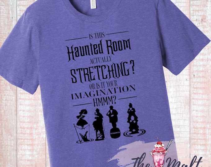 Haunted Mansion Stretching Room Purple Tee
