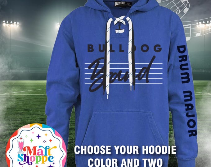 Custom Color Guard Lace Up Hoodie: Personalized Band Mascot