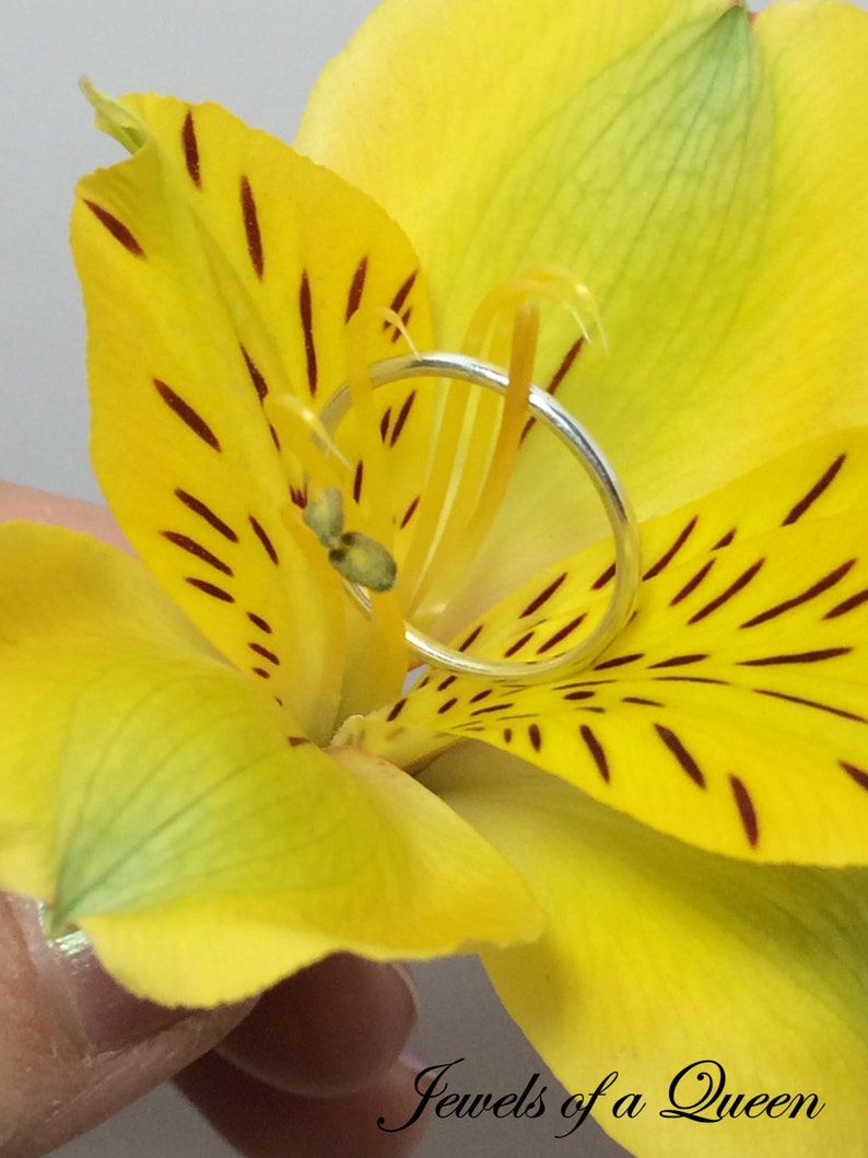 Argentium Silver Stackable Ring Bands Handmade Silver Ring - Etsy