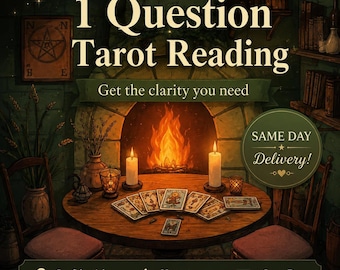 Tarot- en orakelconsult met één vraag op dezelfde dag, inclusief een bonus: het uitspreken van een spreuk.
