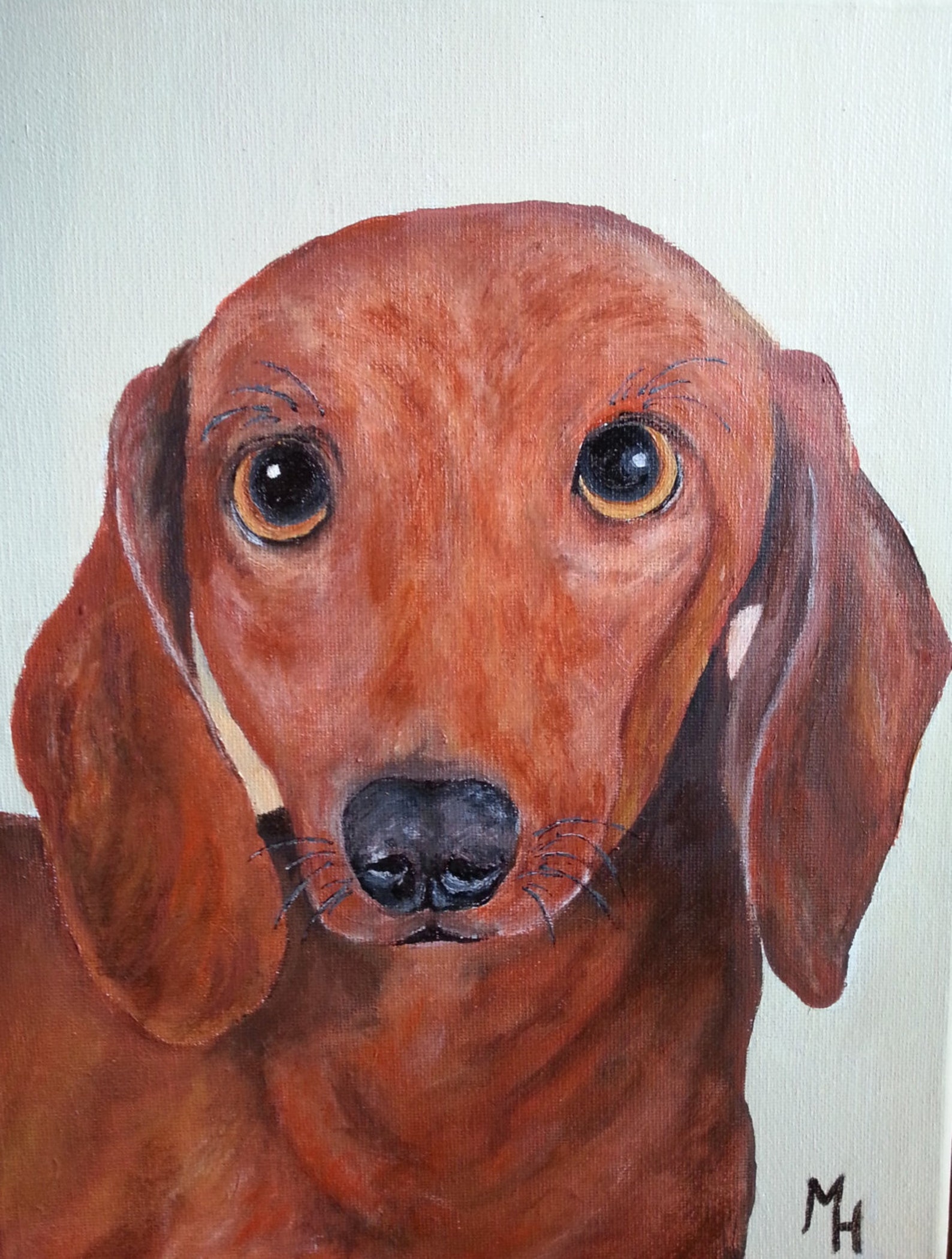 Acrylic Painting Dachshund Prints Available Etsy