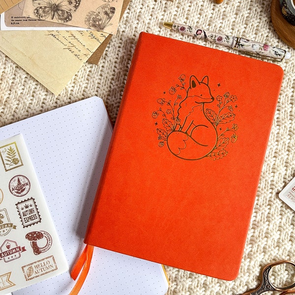 Strawberry Fox goudfolie gestippelde hardcover dagboek - A5