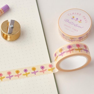 Pastell Knospen Floral Washi Tape, Bullet Journal Planer Tape