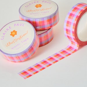 Gingham Washi Tape, Cute Bullet Journal Paper Tape