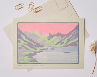 Isle of Skye Postcard, Loch Coruisk, Scotland Inner Hebrides Mountain Landscape, A6