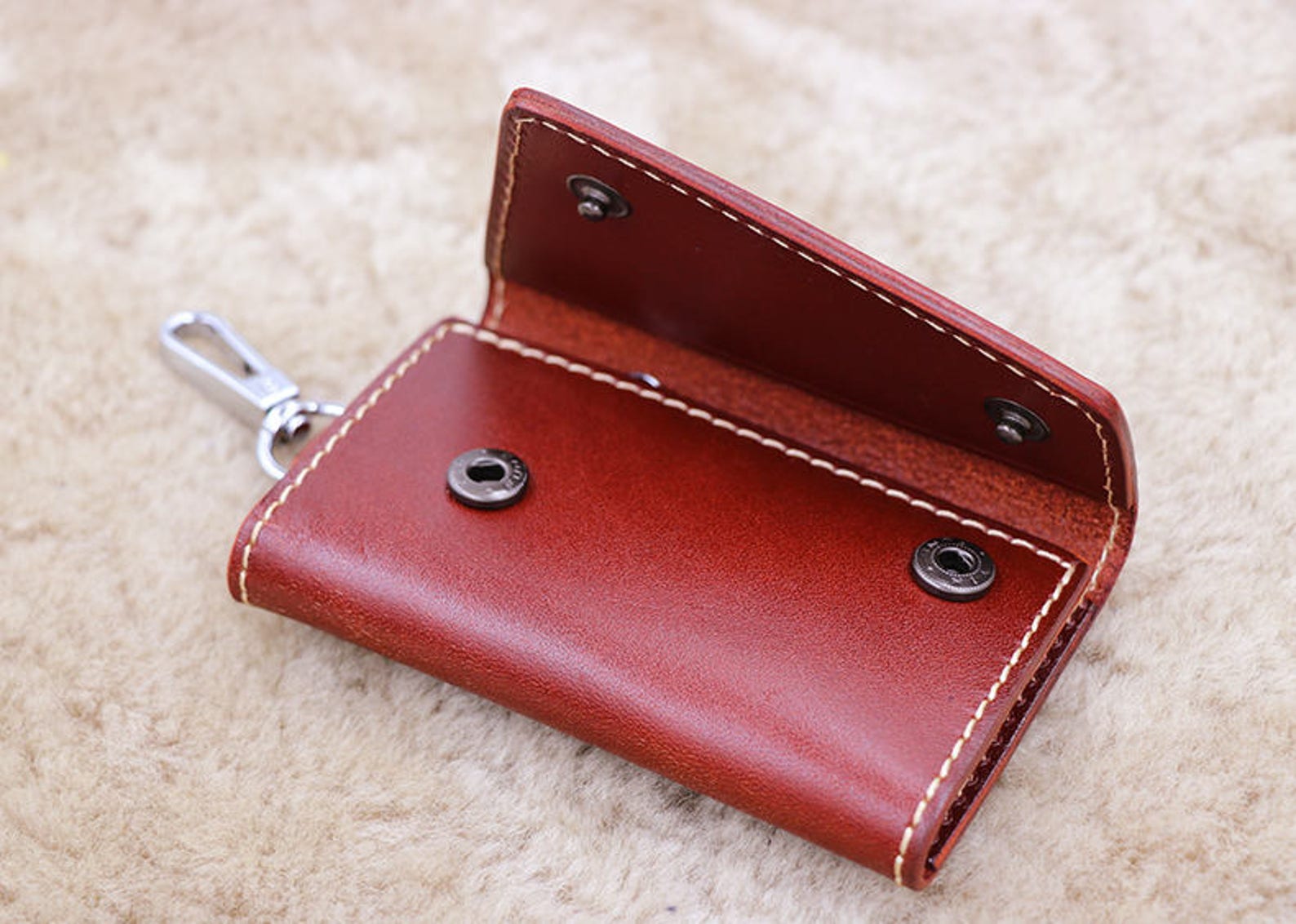 New Leather Key Pouch handmade Keychainpersonalized Etsy Hong Kong