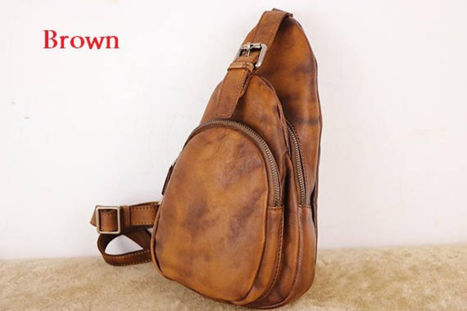 Leather Backpack Sling Bag Leather Sling Bag Womens Etsy