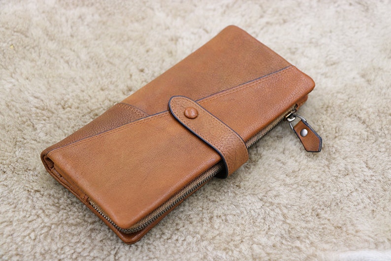 Brown Women's Wallet Personalized Wallet Leather Wallet Etsy