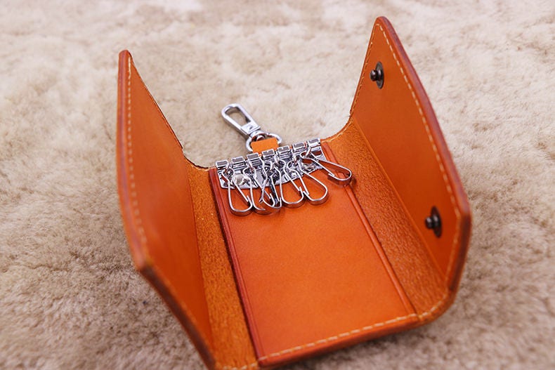 New Leather Key Pouch handmade Keychainpersonalized Etsy Hong Kong