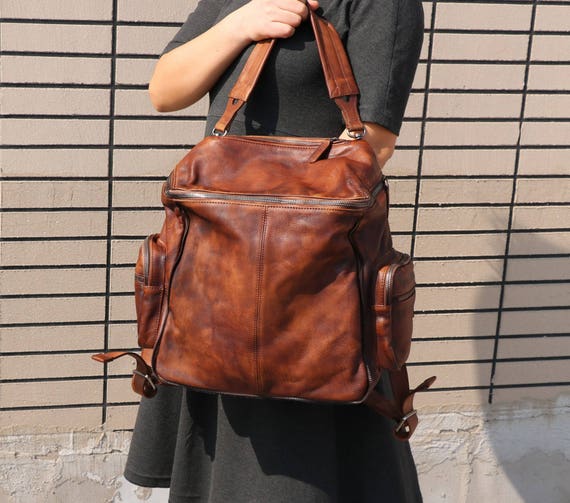 leather tote bag etsy