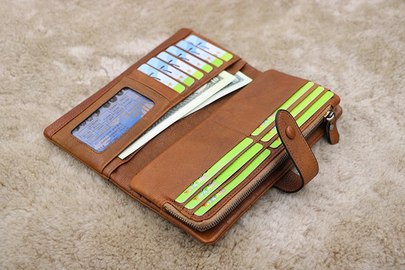 Personalized Womens Wallet Leather Clutch Womens Leather Etsy